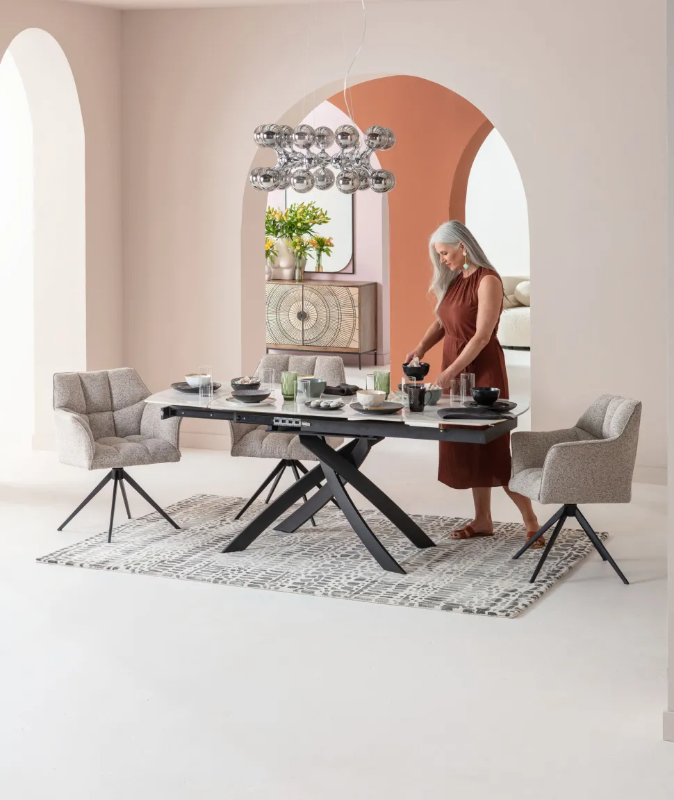 Hängeleuchte Atomic Balls Silber Ø74cm