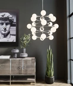 Hängeleuchte Bulb Fiction 20 Silber Ø102cm