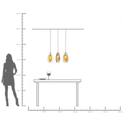 Hängeleuchte Diamond Fever Dining Schwarz 67cm