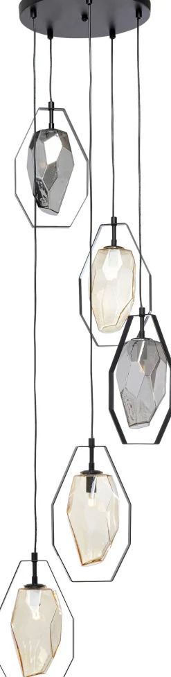 Hängeleuchte Diamond Fever Spiral Schwarz Ø42cm