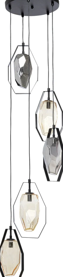 Hängeleuchte Diamond Fever Spiral Schwarz Ø42cm