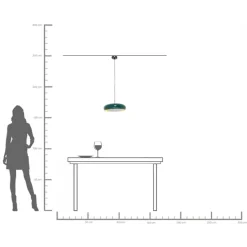 Hängeleuchte Lia Petrol Ø38cm