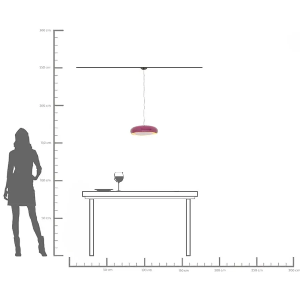 Hängeleuchte Lia Pflaume Ø38cm