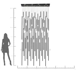 Hängeleuchte Living Vegas Deluxe Schwarz Matt LED