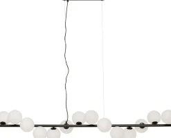 Hängeleuchte Scala Balls Milky Schwarz 150cm
