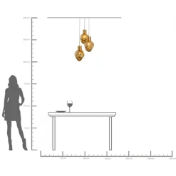 Hängeleuchte Supernova Amber Tre Ø45cm