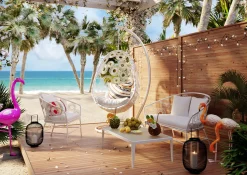 Hängesessel Ibiza Weiß