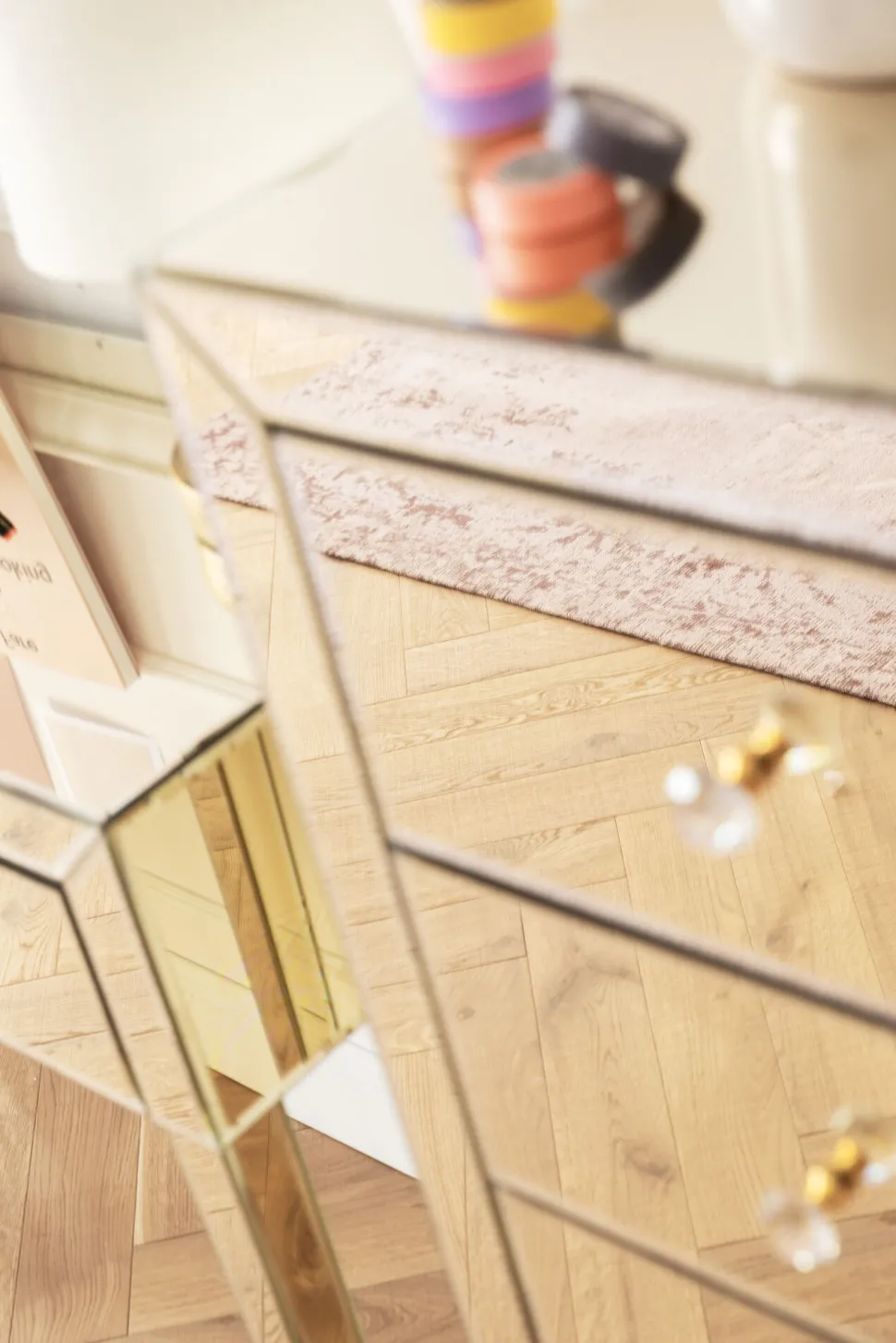 Hochkommode Luxury Pearl 5 Schübe