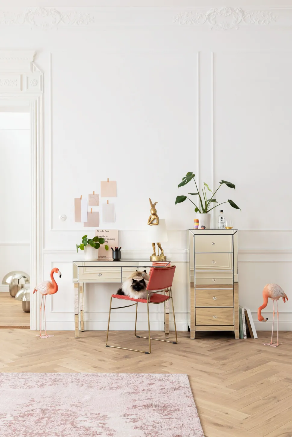 Hochkommode Luxury Pearl 5 Schübe