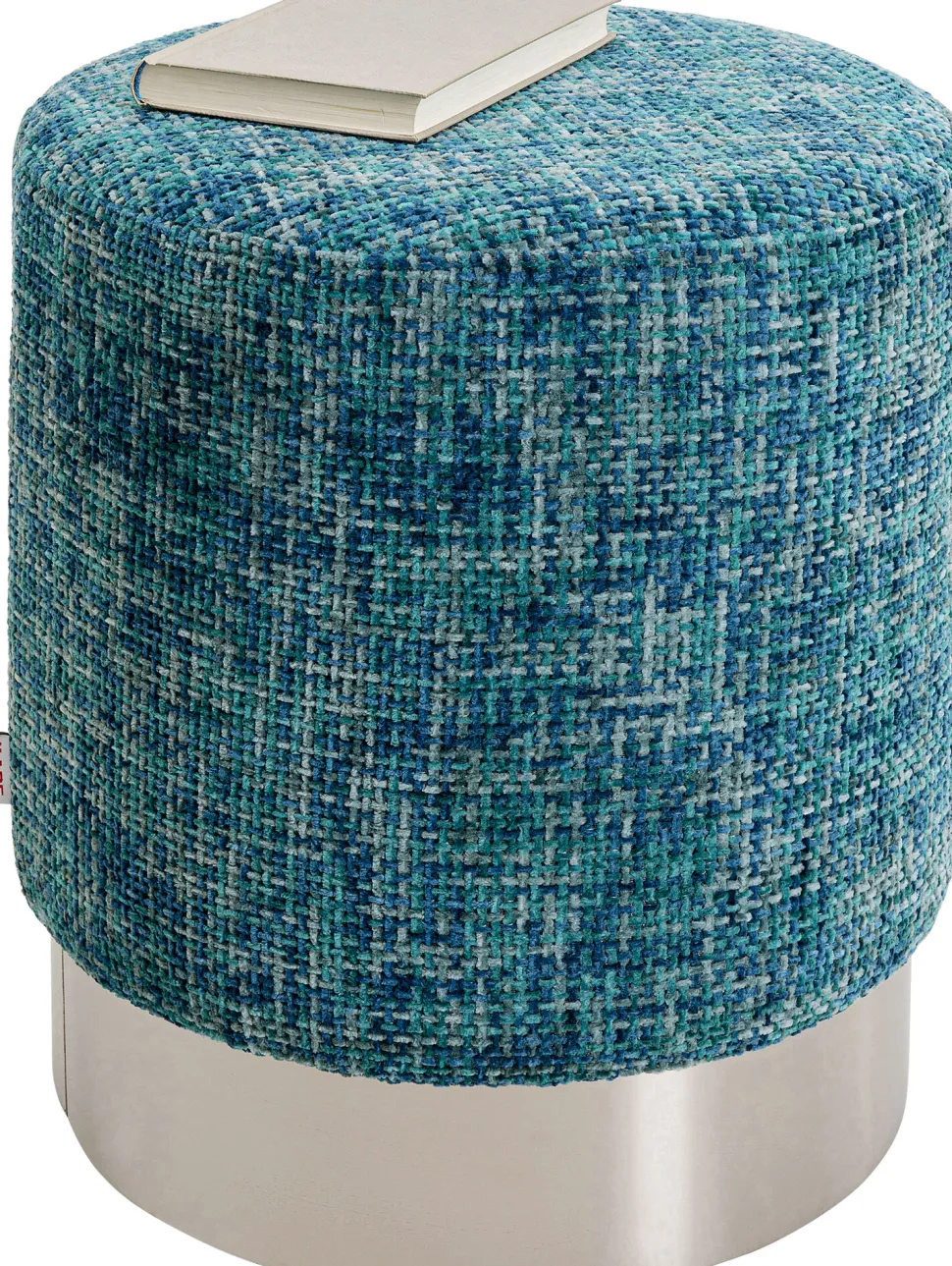 Hocker Berry High Silber Hellblau Ø39cm