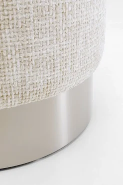 Hocker Berry High Silber Beige Ø39cm