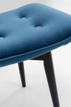 Hocker Black Vicky Velvet Petrol 59x37cm