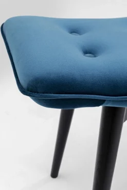 Hocker Black Vicky Velvet Petrol 59x37cm