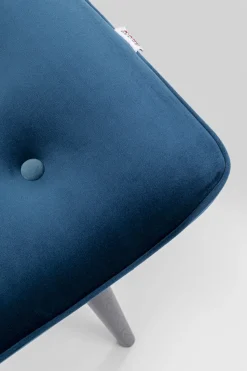 Hocker Black Vicky Velvet Petrol 59x37cm