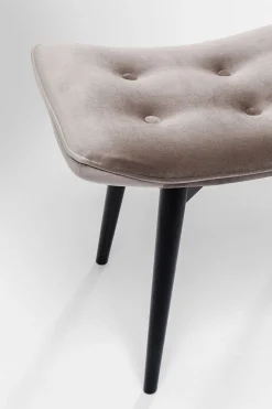Hocker Black Vicky Velvet Grau 46x59cm