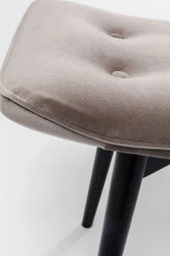 Hocker Black Vicky Velvet Grau 46x59cm