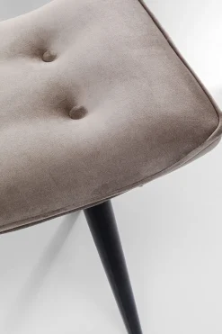 Hocker Black Vicky Velvet Grau 46x59cm