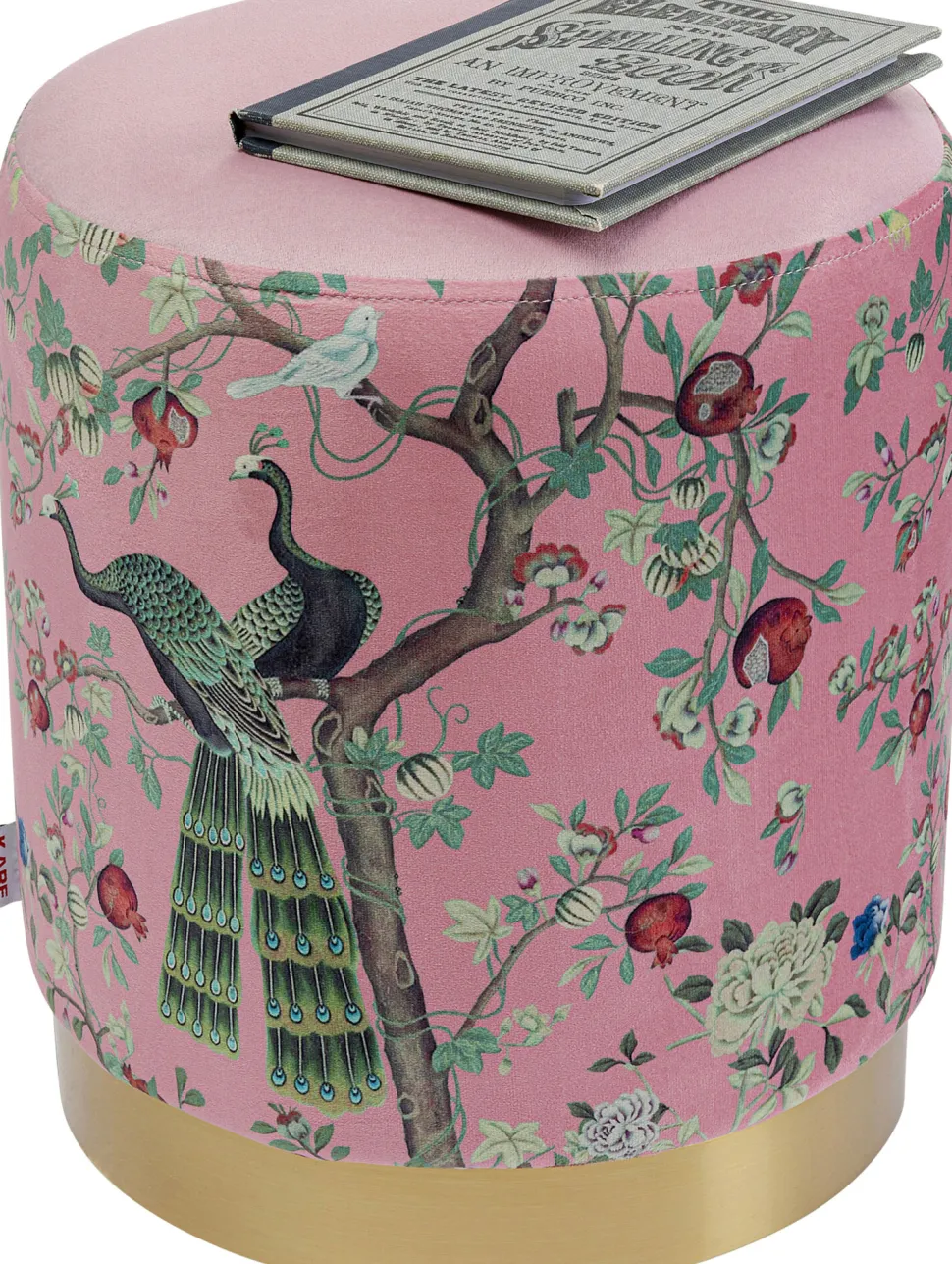 Hocker Cherry Peacock Brass Ø32cm