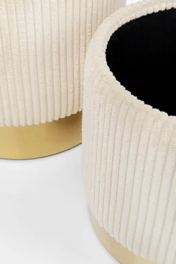 Hocker Cherry Storage Cord Creme (2/Set)