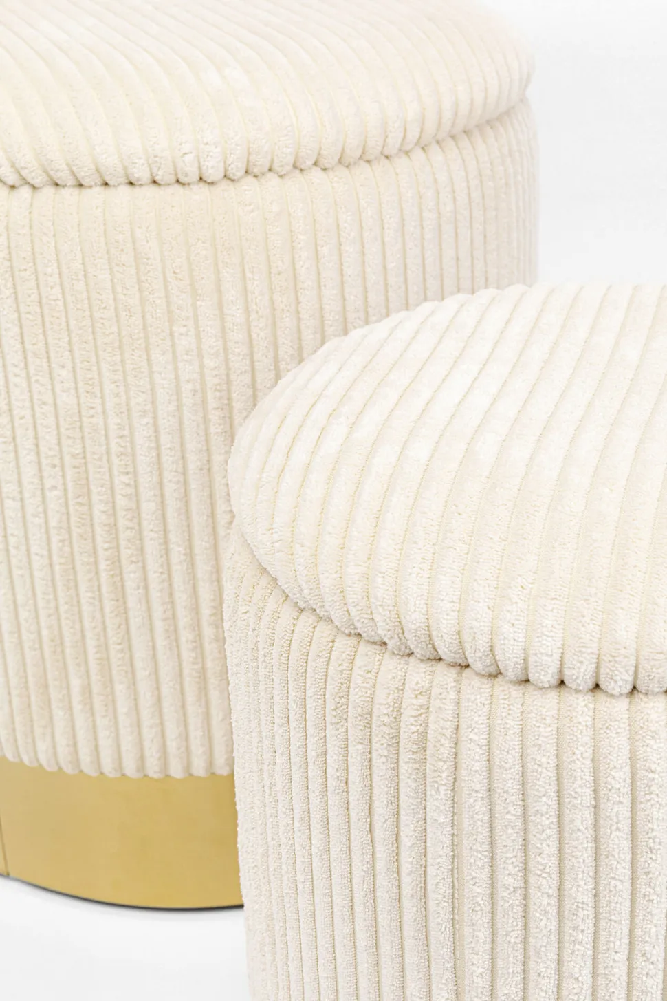 Hocker Cherry Storage Cord Creme (2/Set)