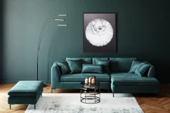 Hocker Gianni Velvet Dunkelgrün