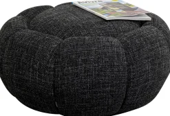 Hocker Peppo Bloom Melange Schwarz Ø72cm