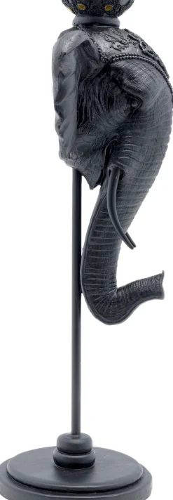 Kerzenständer Elephant Head Schwarz 49cm