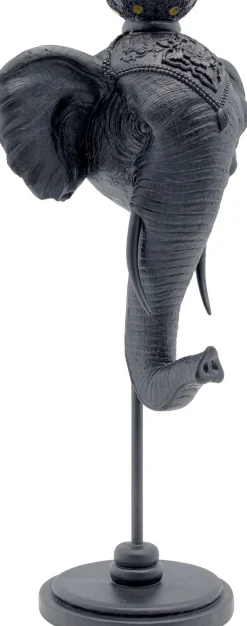 Kerzenständer Elephant Head Schwarz 49cm