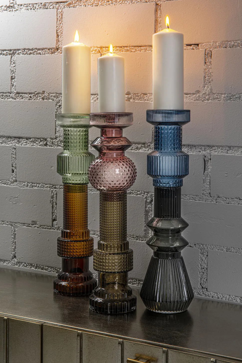 Kerzenständer Marvelous Duo Lila Grau 49