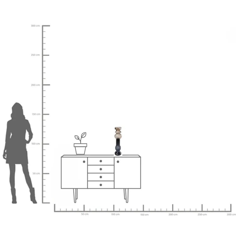 Kerzenständer Marvelous Duo Braun Grau 49cm