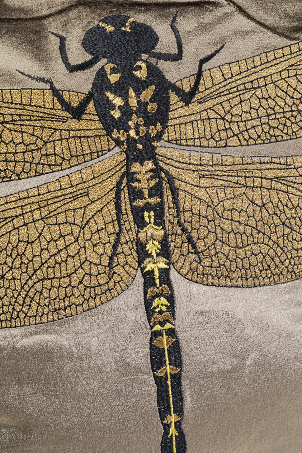 Kissen Glitter Dragonfly Braun 40x40cm