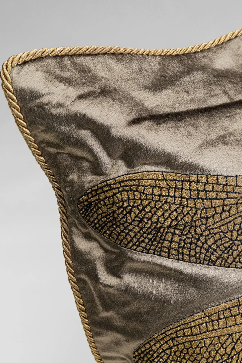 Kissen Glitter Dragonfly Braun 40x40cm