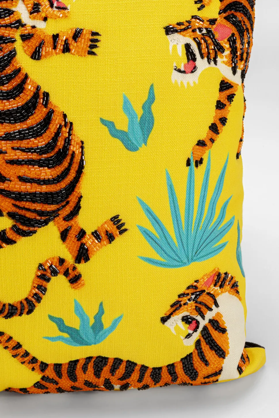 Kissen Tiger Love Gelb 45x45cm