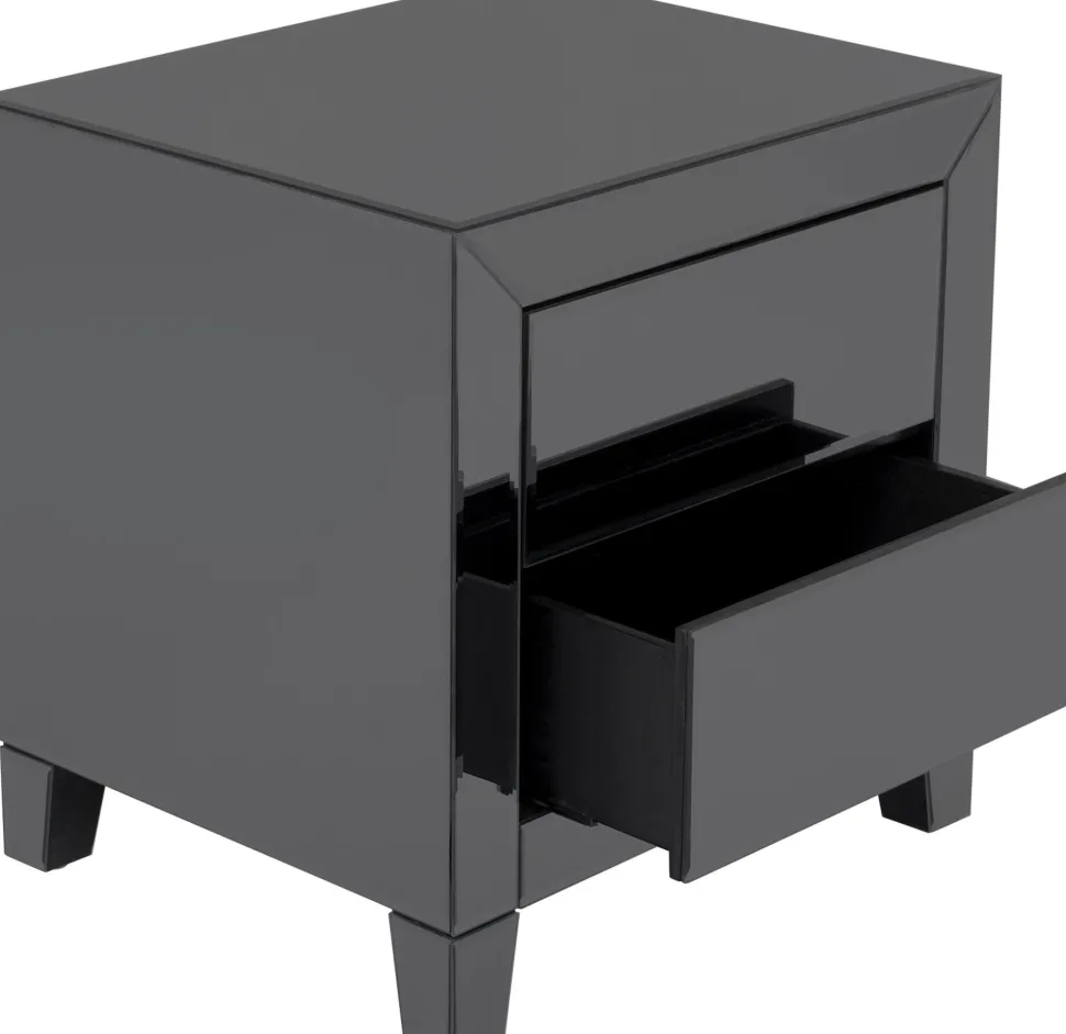 Kommode Klein Luxury Push 2 Schübe Grau