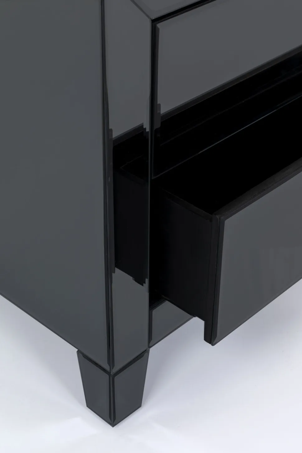 Kommode Klein Luxury Push 2 Schübe Grau