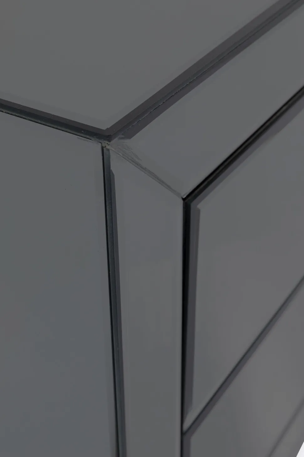 Kommode Klein Luxury Push 2 Schübe Grau