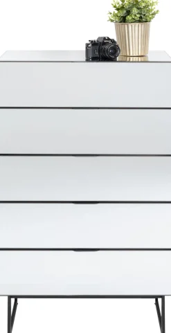 Kommode Soran 5 Schübe Schwarz 65x114cm