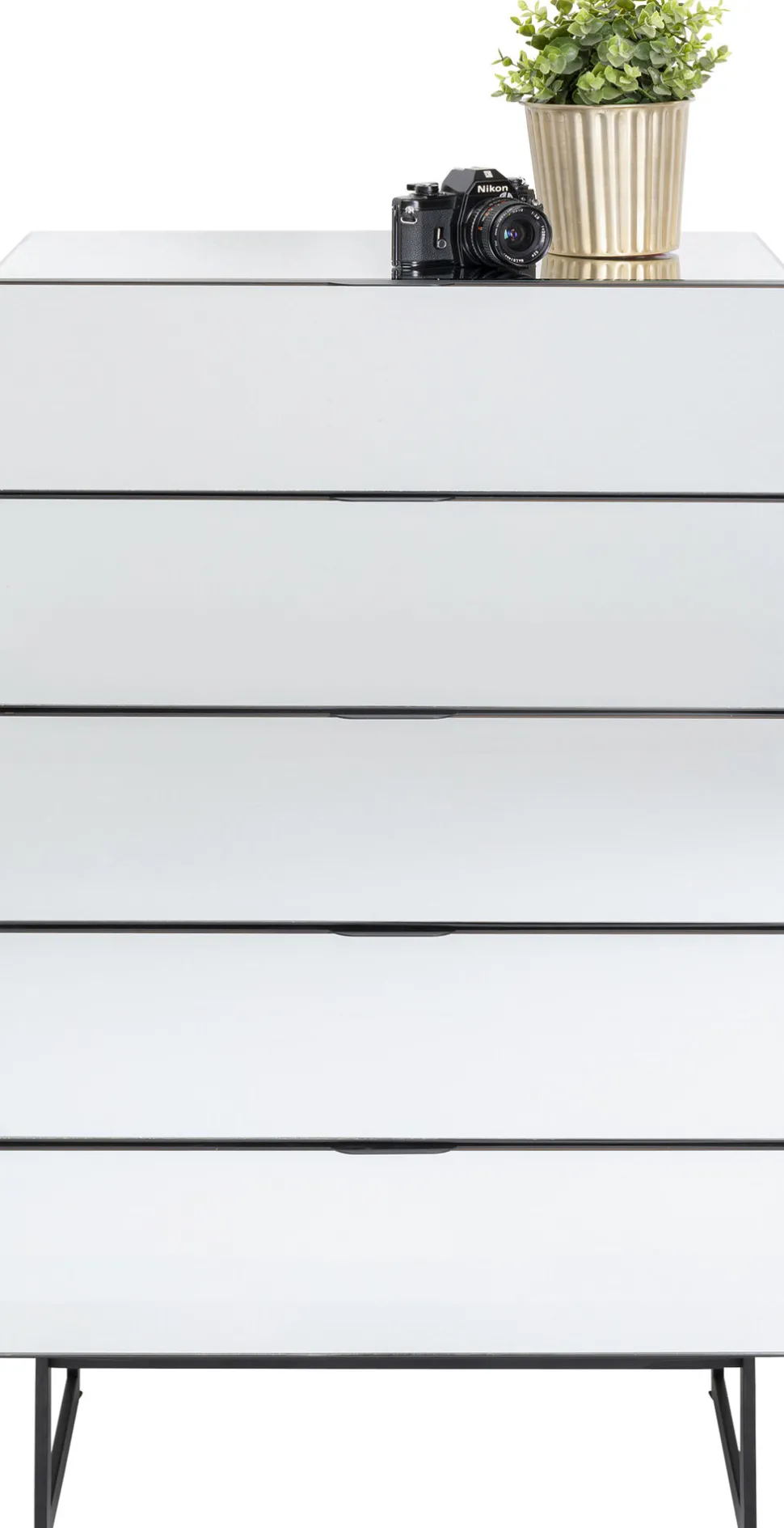 Kommode Soran 5 Schübe Schwarz 65x114cm