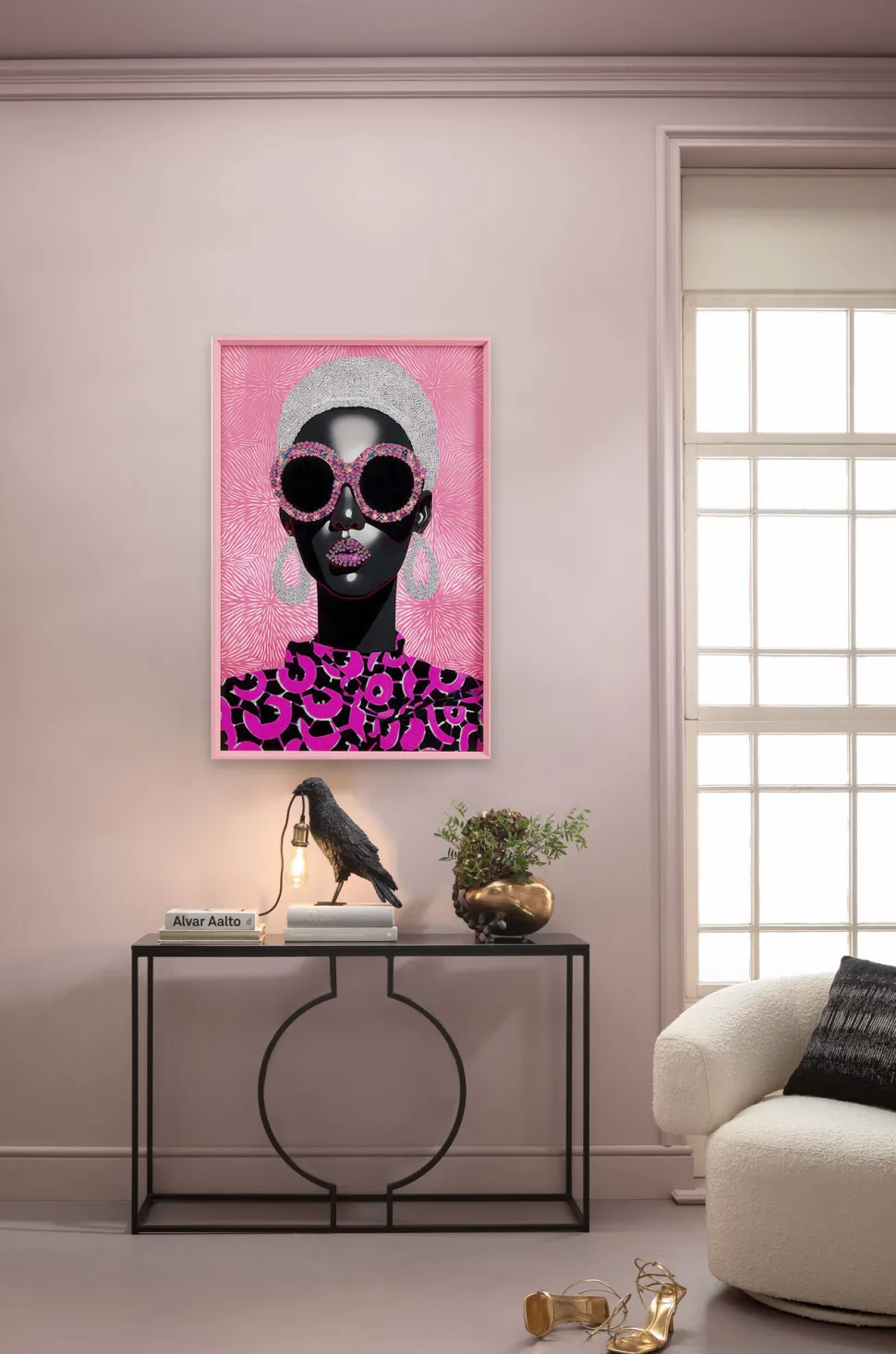 Konsole Miami Loft Schwarz 120x75cm