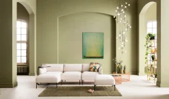 Leinwandbild Flower Boat Grün Gelb 80x100cm