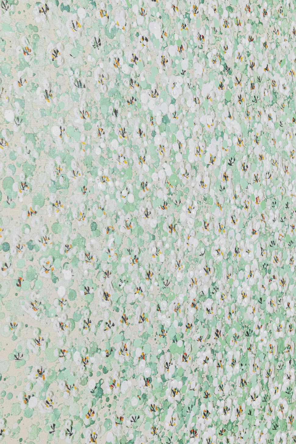 Leinwandbild Flower Boat Beige Grün 120x160cm