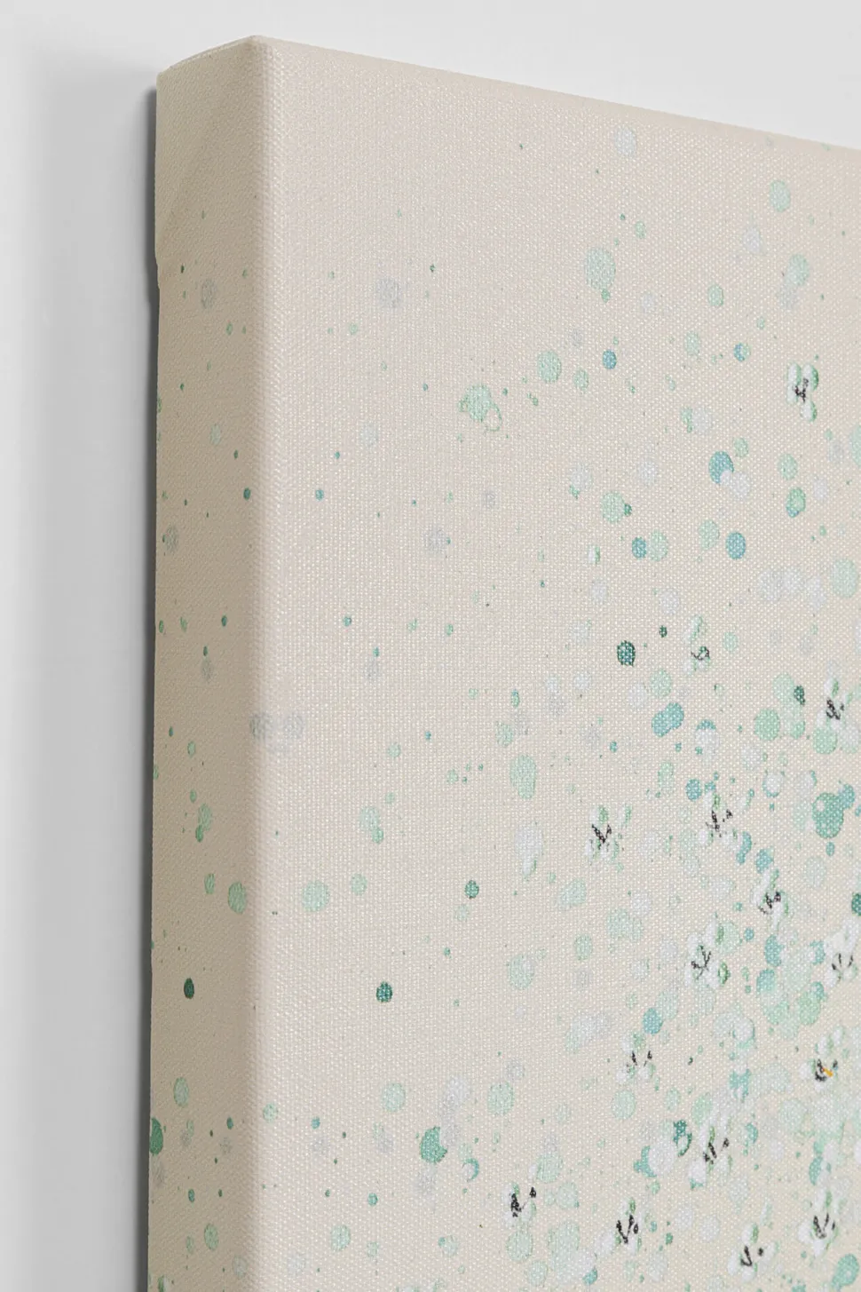 Leinwandbild Flower Boat Beige Grün 80x100cm