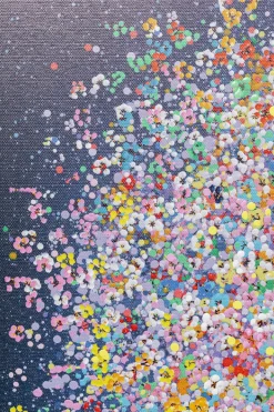 Leinwandbild Flying Elephant At Night 120x160cm