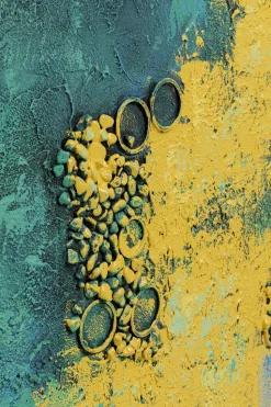 Leinwandbild Jardin Blau 125x215cm