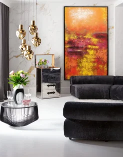 Leinwandbild Jardin Rot 125x215cm