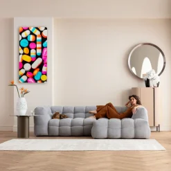 Leinwandbild Pastilla Stripes 70x140cm