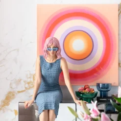 Leinwandbild Tendency Circle Pink 120x120cm