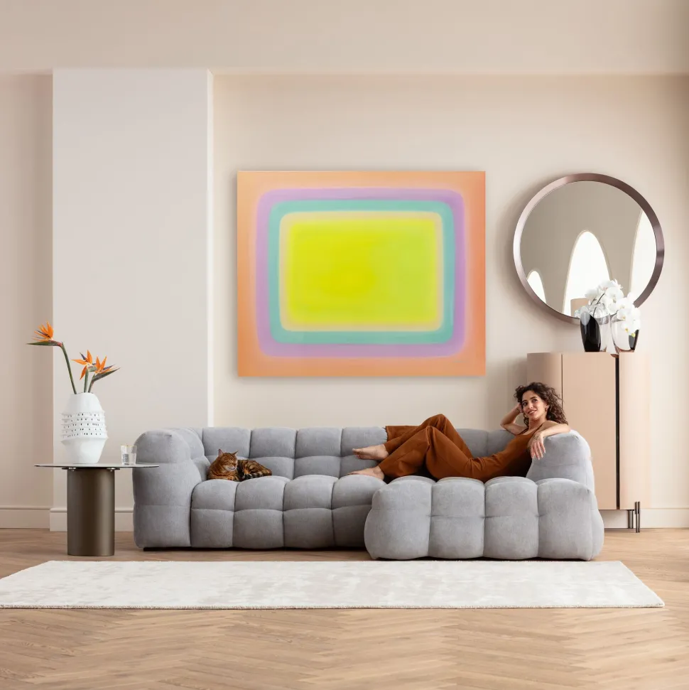 Leinwandbild Tendency Gelb 120x160cm