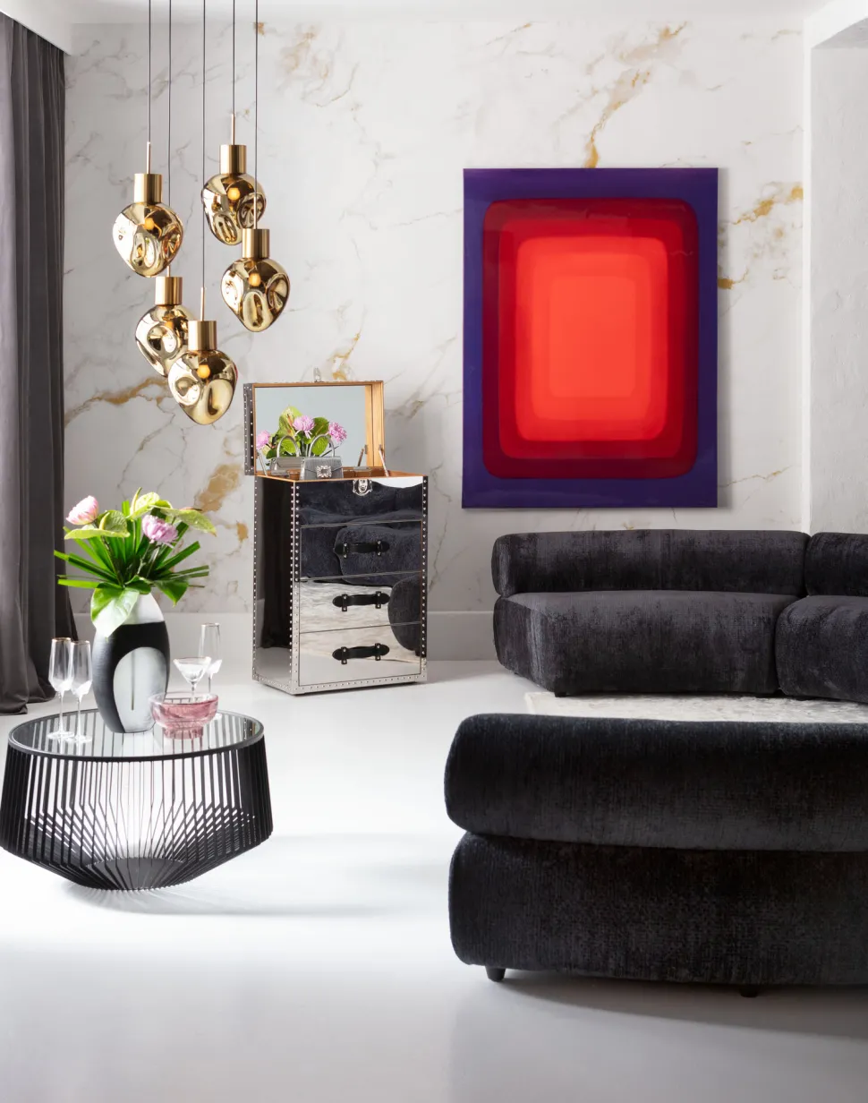 Leinwandbild Tendency Rot 120x160cm