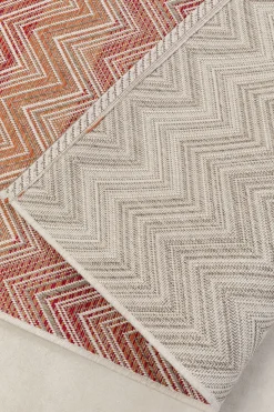 Outdoor Teppich Zigzag Rot 230x330cm